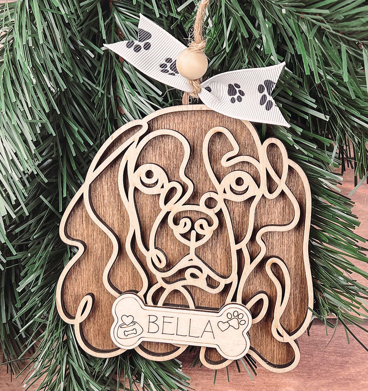 Personalized Cocker Spaniel Christmas Ornament – Custom Holiday Decoration for Dog Lovers