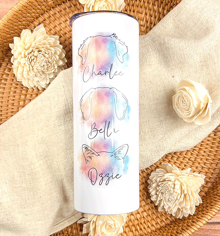 Fur Mama Tumbler - Dog & Cat Mom Gift - Custom Pet Name Mug - Personalized Pet Memorial Cup - Gift for Dog Lover - Pet Owner Travel Tumbler