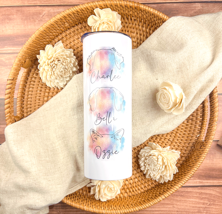 Fur Mama Tumbler - Dog & Cat Mom Gift - Custom Pet Name Mug - Personalized Pet Memorial Cup - Gift for Dog Lover - Pet Owner Travel Tumbler