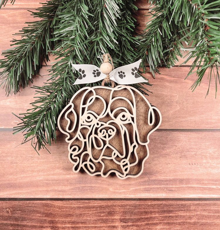 Personalized Newfoundland Christmas Ornament – Custom Holiday Decoration for Dog Lovers