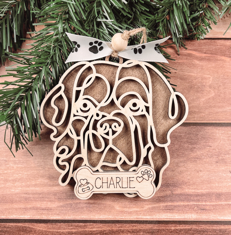 Personalized Newfoundland Christmas Ornament – Custom Holiday Decoration for Dog Lovers