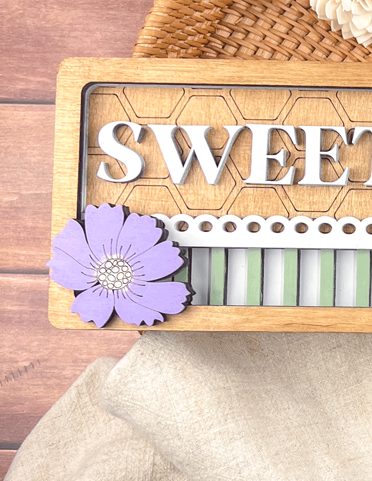 Sweet Like Honey Sign - Rustic Farmhouse Honeycomb Wall Decor - Bee Themed Home Sign