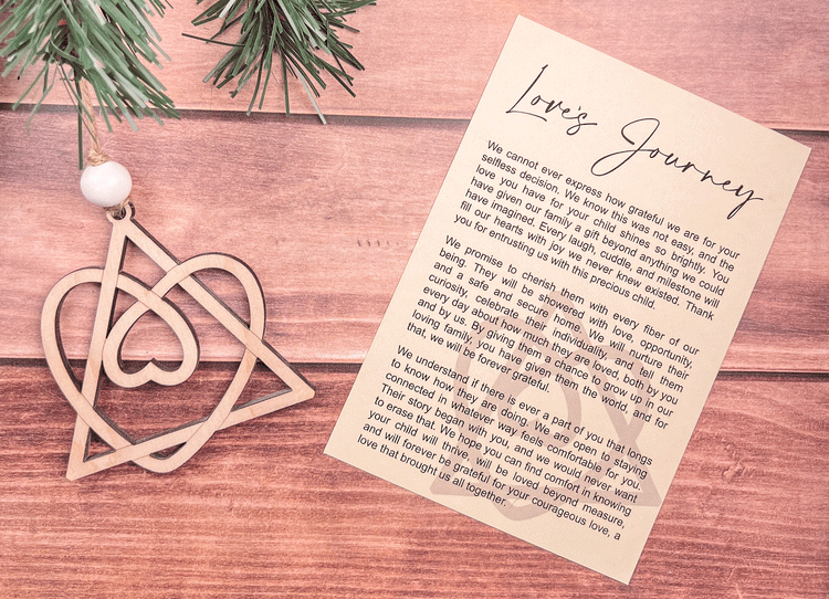 Adoption Ornament with Heartfelt Story Card | Gotcha Day Keepsake | Adoption Christmas Gift for Adoptive Families