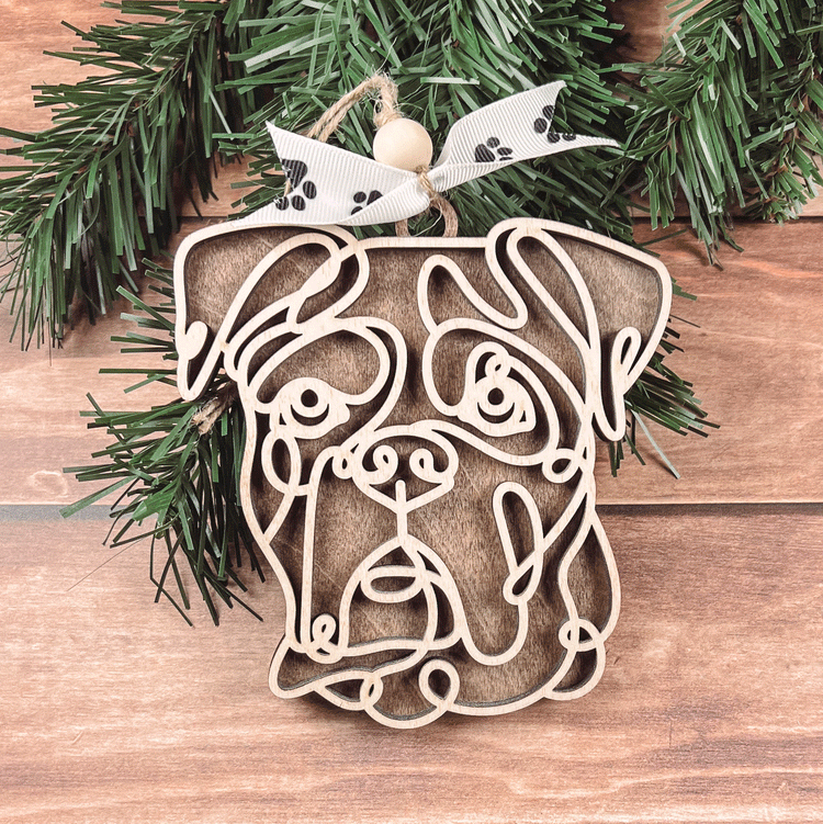 Personalized Boxer Christmas Ornament – Custom Holiday Decoration for Dog Lovers