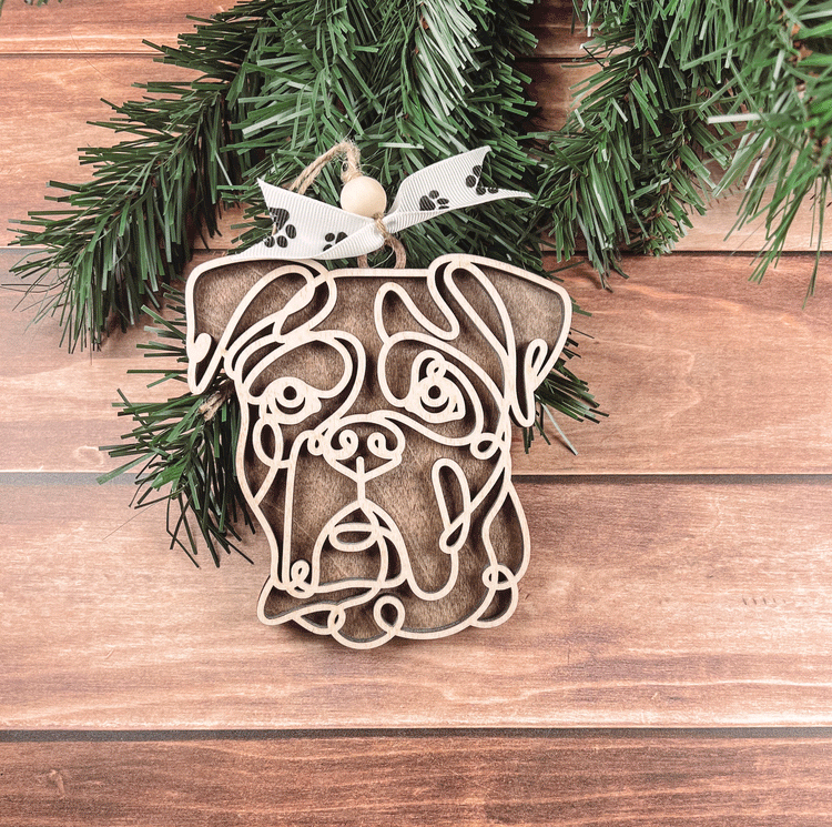 Personalized Boxer Christmas Ornament – Custom Holiday Decoration for Dog Lovers