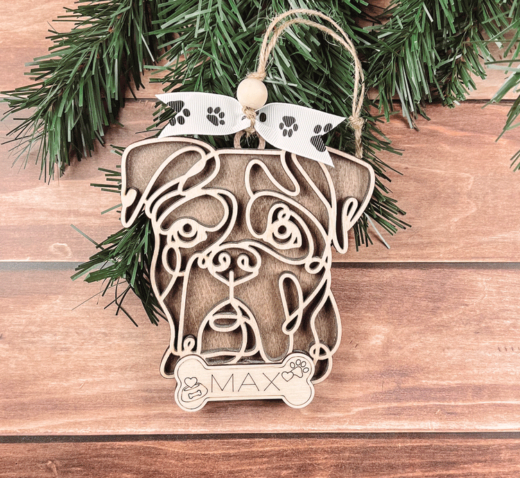 Personalized Boxer Christmas Ornament – Custom Holiday Decoration for Dog Lovers