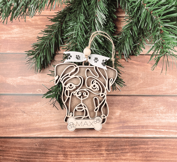 Personalized Boxer Christmas Ornament – Custom Holiday Decoration for Dog Lovers