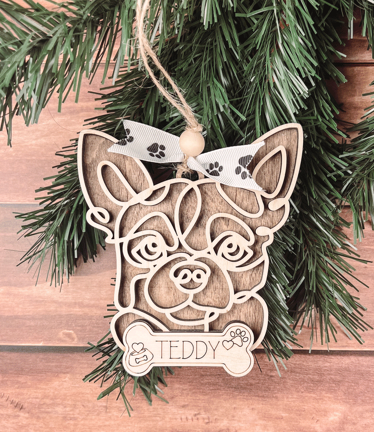 Personalized Chihuahua Christmas Ornament – Custom Holiday Decoration for Dog Lovers