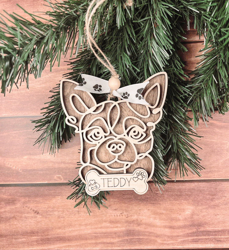 Personalized Chihuahua Christmas Ornament – Custom Holiday Decoration for Dog Lovers