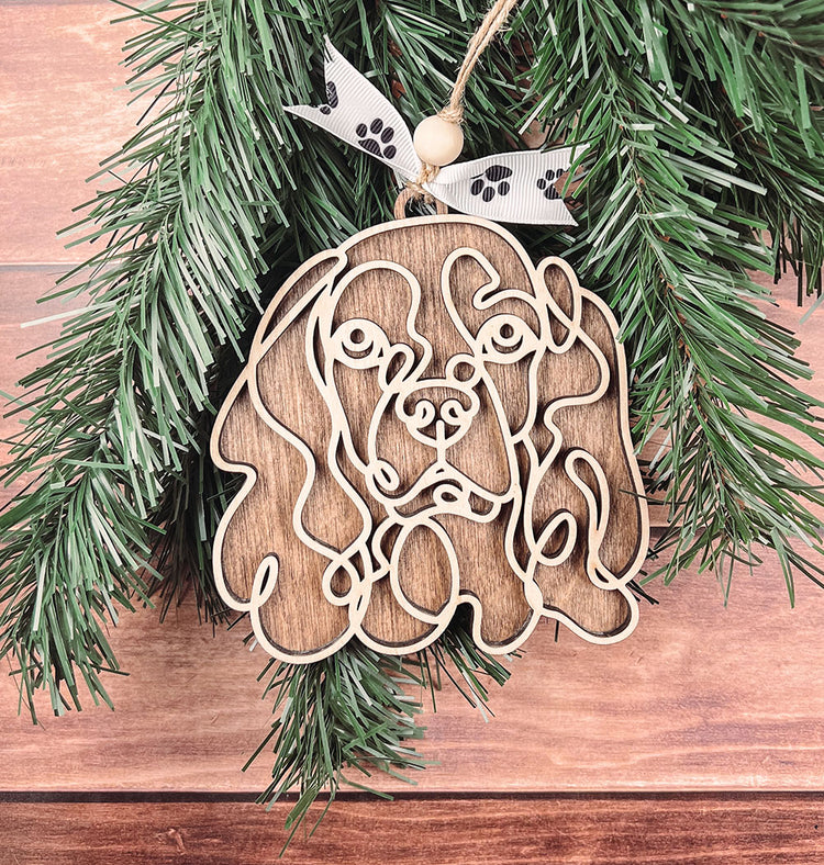 Personalized Cocker Spaniel Christmas Ornament – Custom Holiday Decoration for Dog Lovers