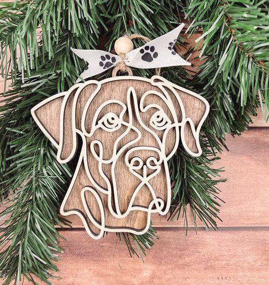 Personalized Great Dane Christmas Ornament – Custom Holiday Decoration for Dog Lovers