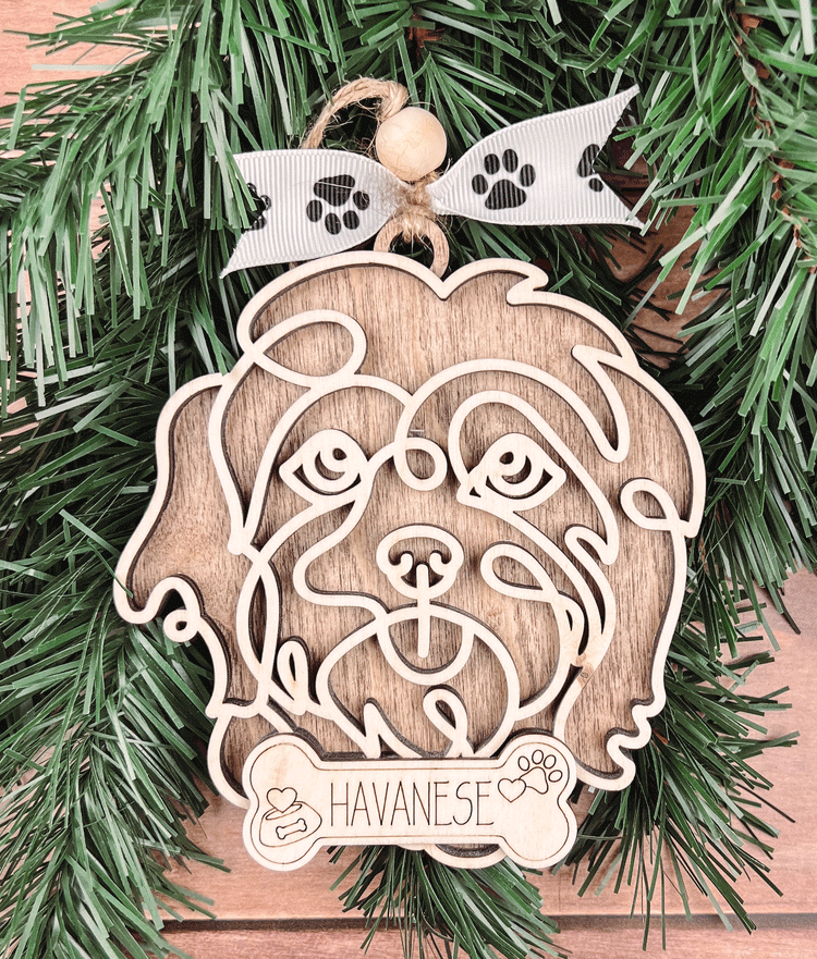 Personalized Havanese Christmas Ornament – Custom Holiday Decoration for Dog Lovers