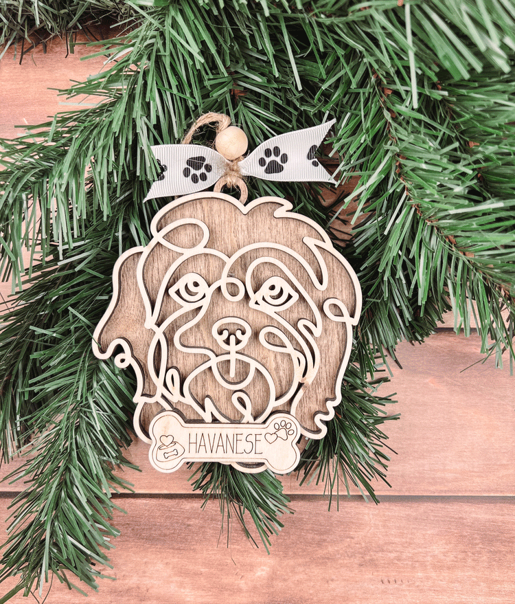 Personalized Havanese Christmas Ornament – Custom Holiday Decoration for Dog Lovers