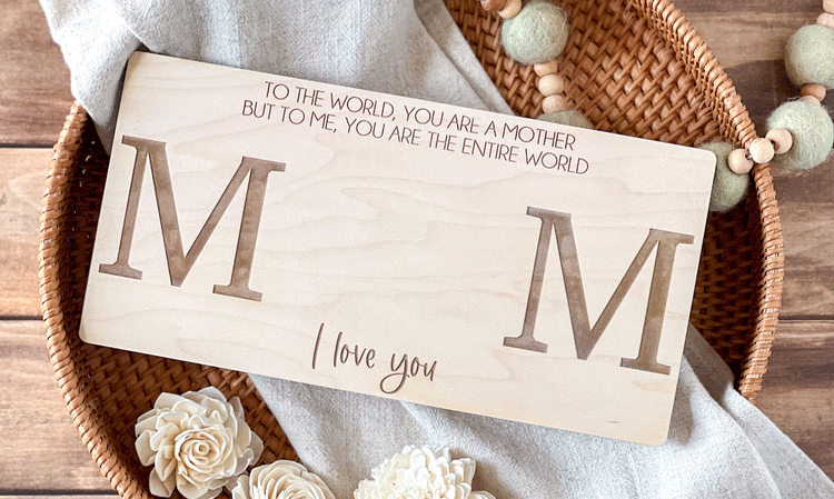 Mother's Day Gift, Personalized Wood Sign, Handprint Keepsake for Mom