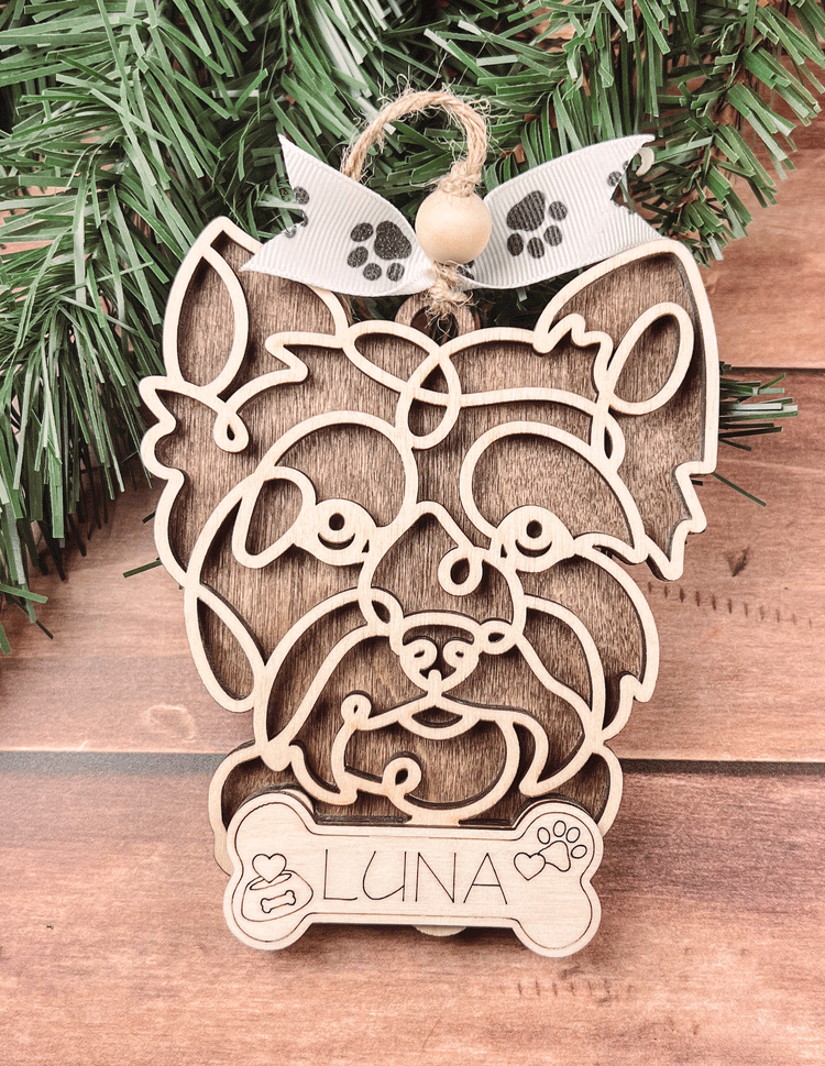 Personalized Morkie Christmas Ornament – Custom Holiday Decoration for Dog Lovers