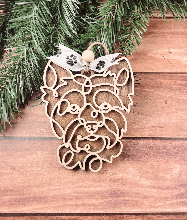 Personalized Morkie Christmas Ornament – Custom Holiday Decoration for Dog Lovers