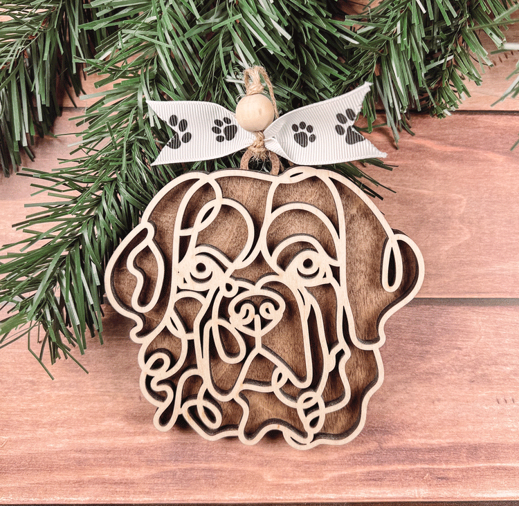 Personalized Newfoundland Christmas Ornament – Custom Holiday Decoration for Dog Lovers