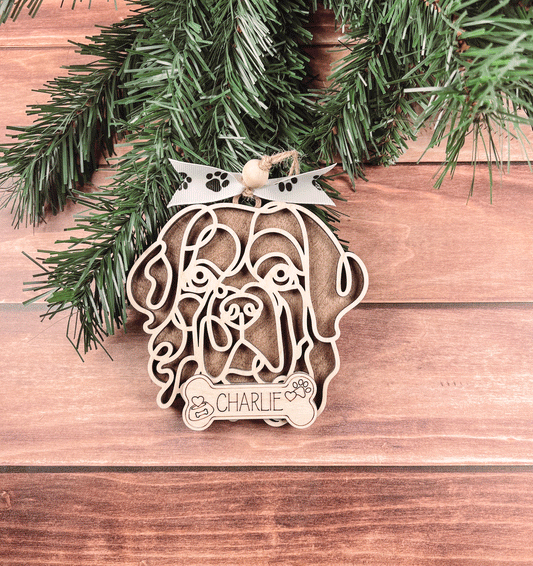 Personalized Newfoundland Christmas Ornament – Custom Holiday Decoration for Dog Lovers