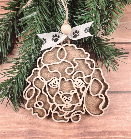 Personalized Poodle Christmas Ornament – Custom Holiday Decoration for Dog Lovers