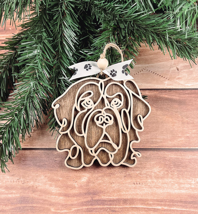 Personalized St Bernard Christmas Ornament – Custom Holiday Decoration for Dog Lovers