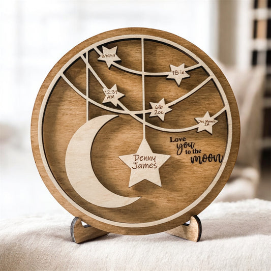 Unique Birth Announcement Baby Gift for Girl, Boy or Gender Neutral