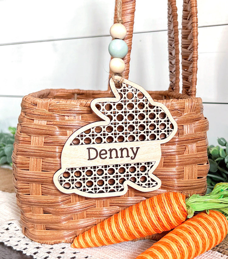 Personalized Rattan Easter Basket Tags