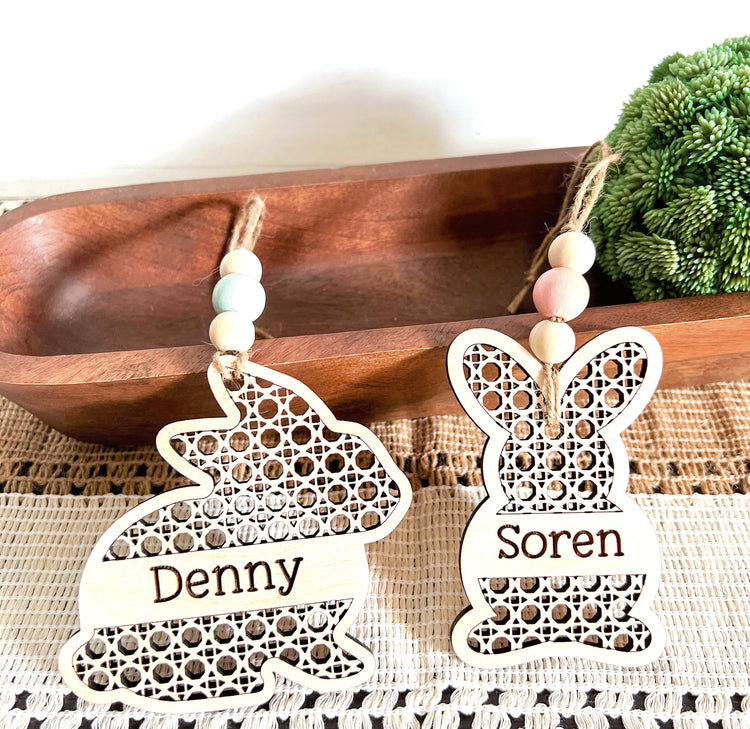 Personalized Rattan Easter Basket Tags