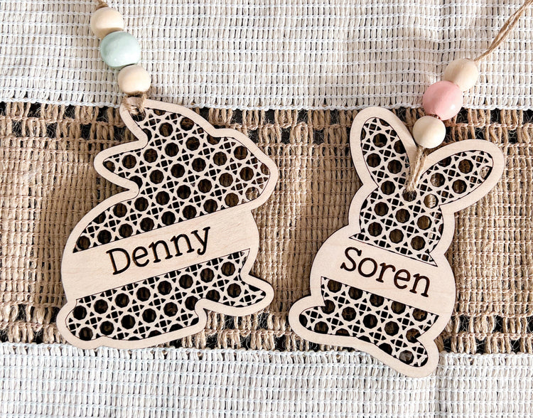 Personalized Rattan Easter Basket Tags