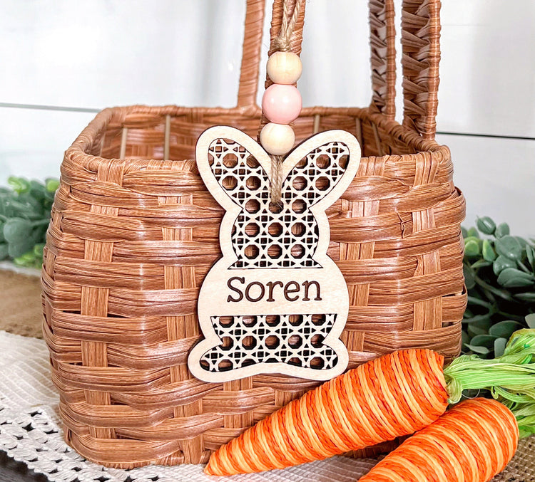 Personalized Rattan Easter Basket Tags