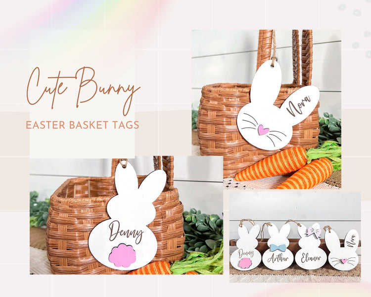 Personalized Easter Bunny Basket Tags