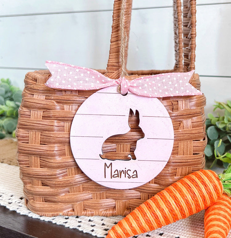 Personalized Pastel Easter Bunny Basket Tags